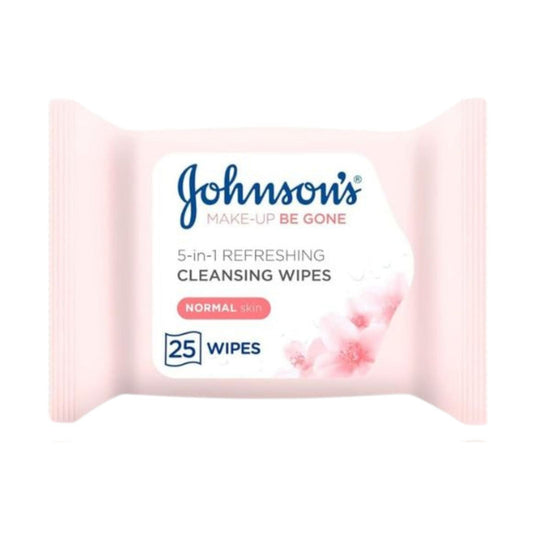 Johnson's Face Care Make Up Be Gone Refreshing Wipes (Pack of 25)