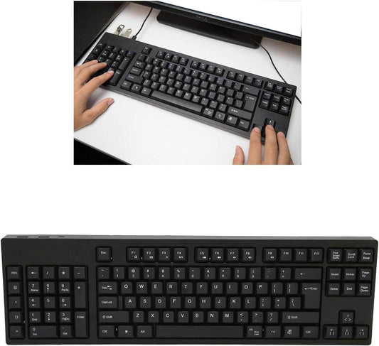 CCYLEZ Left Handed Keyboard, Office Accounting Keyboard, Plug and Play Black New