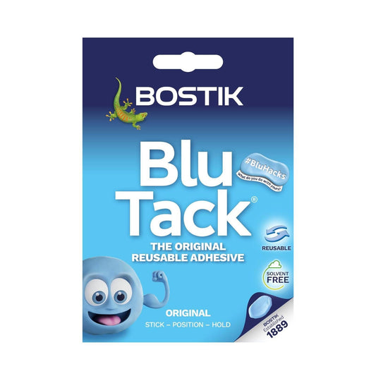 Bostik Blu Tack Blue - Handy Size - Multipurpose Reusable Adhesive 60g