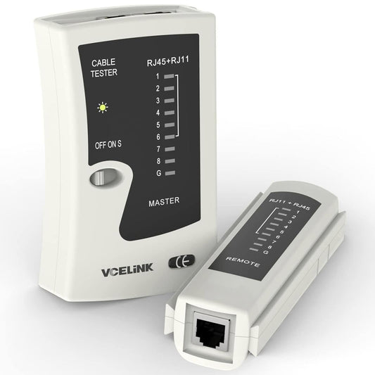 VCELINK GJ468 Network Cable Tester RJ45 Ethernet PoE Cat5/Cat6/Cat7 LAN RJ11