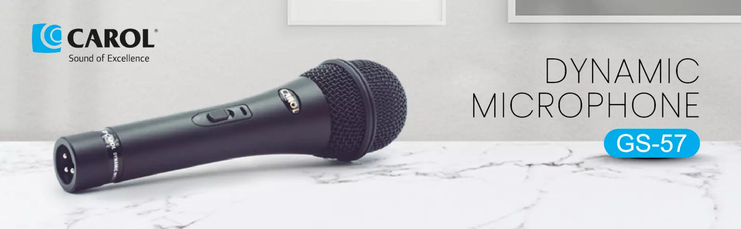 CAROL GS-57 Cardioid Dynamic Microphone Vocal Presentation & Home Studio, Stage