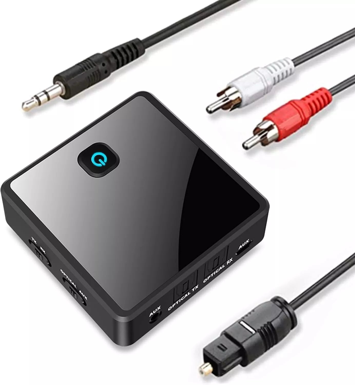 Isobel Bluetooth 5.0 Transmitter Receiver Optical, 3.5mm AUX, RCA, Low Latency