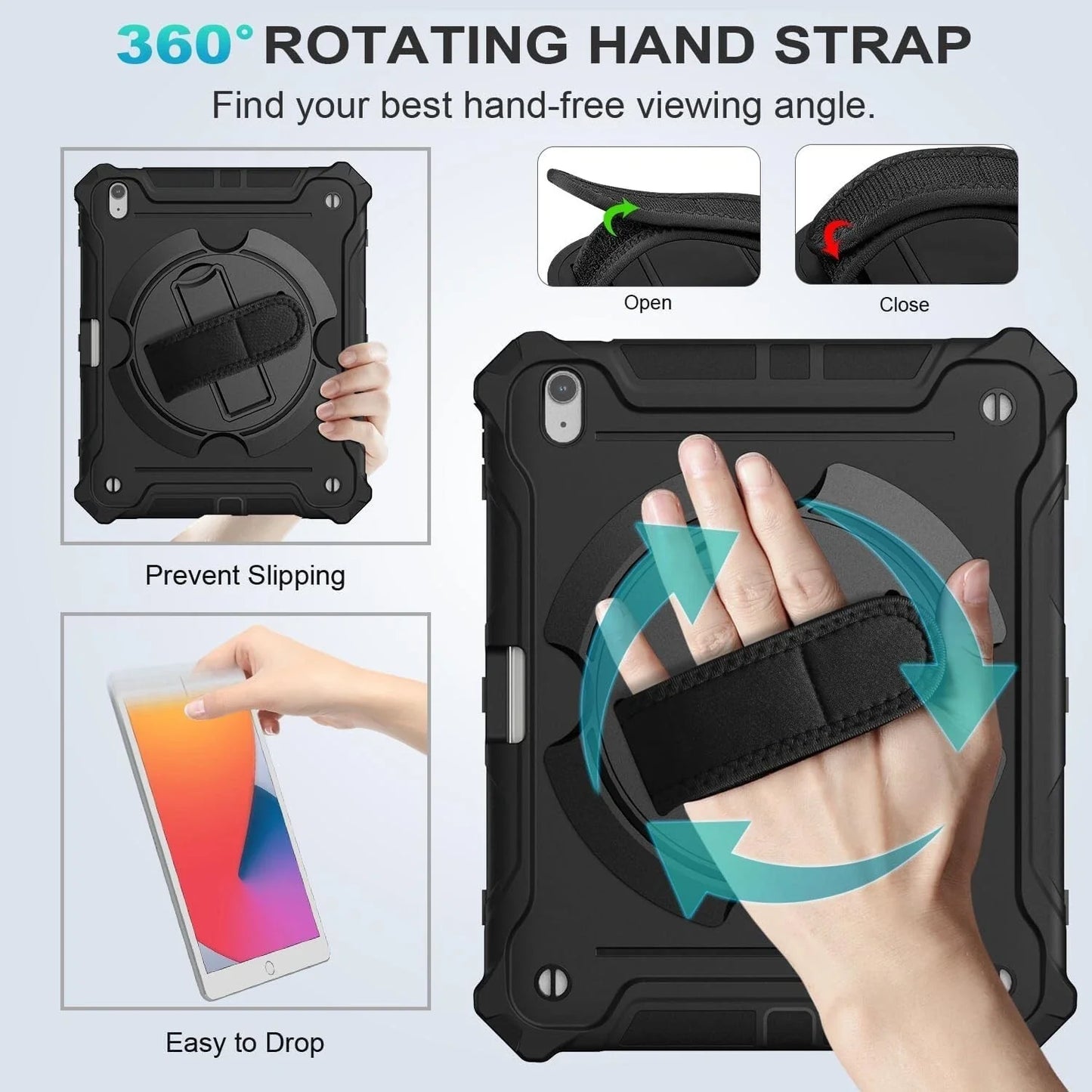 Ztotop Case for New iPad Air 13 inch (M2) Case 2024 with Pencil Holder Black