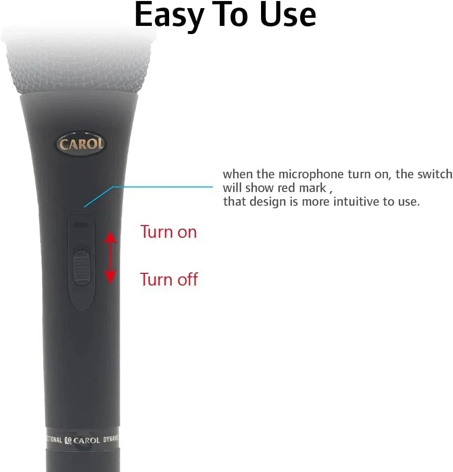 CAROL GS-57 Cardioid Dynamic Microphone Vocal Presentation & Home Studio, Stage