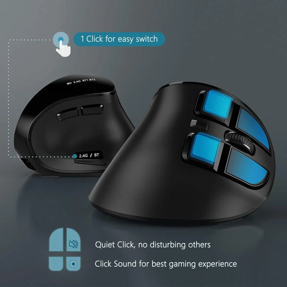 Seenda Ergonomic Mouse Wireless, Rechargeable Vertical Mouse