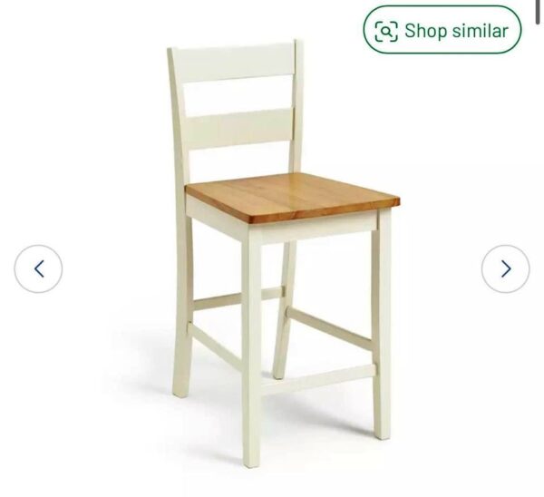 Habitat Chicago Bar Stool - Off White